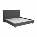 Lit double City convient pour un matelas de 180 x 200 cm tête de lit gris