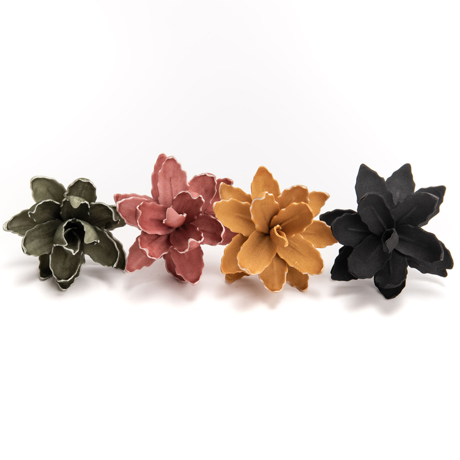 Fleur décorative mini jardin Tribal assortie, 4 couleurs aléatoires