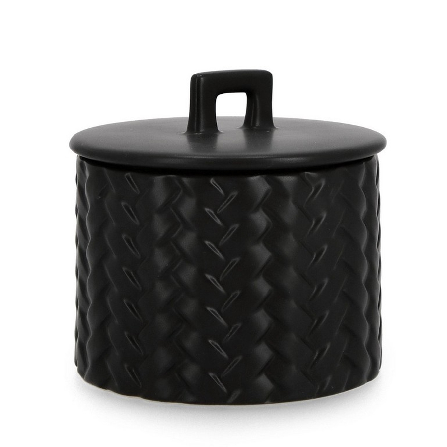 Bougie en céramique noire Twine