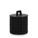Bougie en céramique noir Twine avec couverture