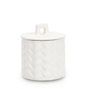 Bougie en céramique blanc Twine avec couverture