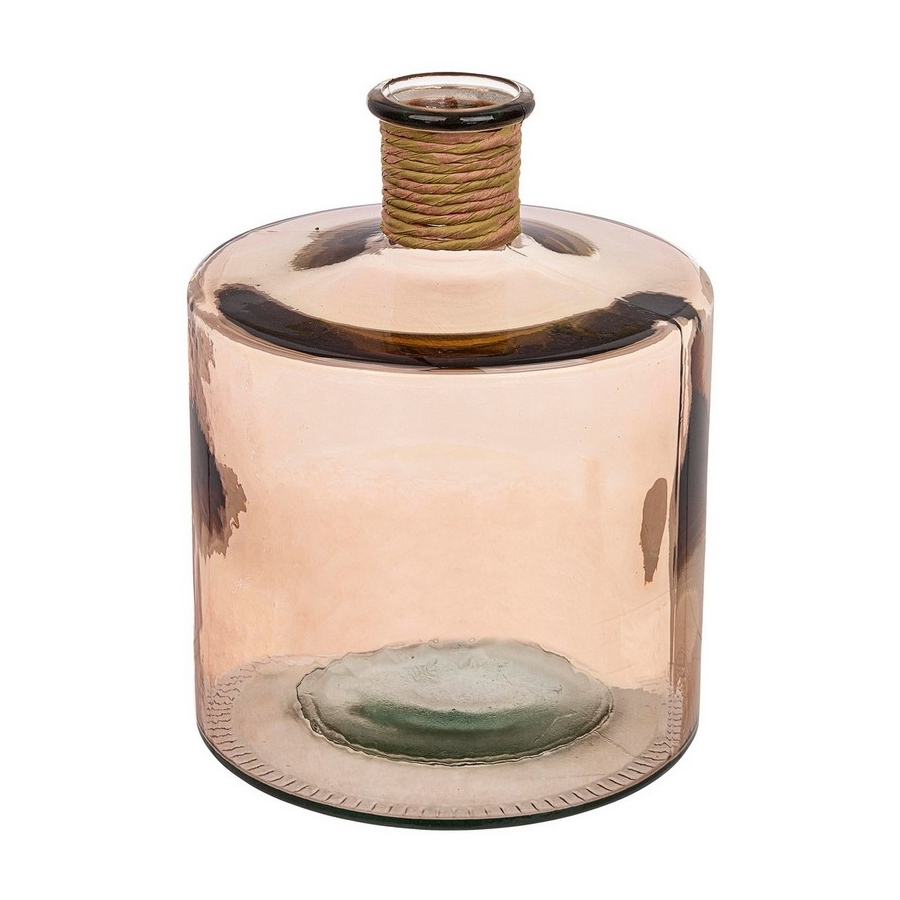 Vase Rotang en verre rose