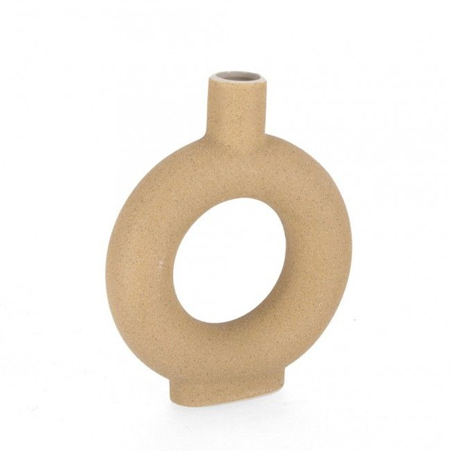 Vase Lytir en grès beige