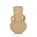 AZEBAN - Vase en grès beige H23