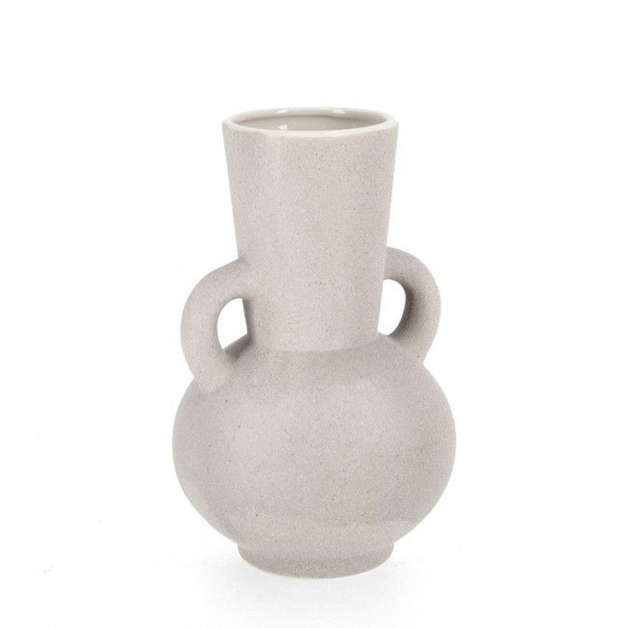 AZEBAN - Vase en grès gris H23
