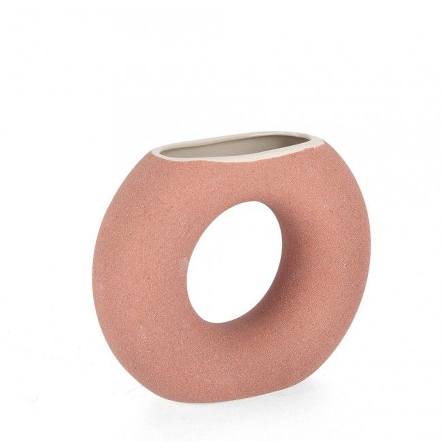 Vase en grès saumon Loki