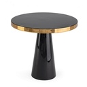 NANDIKA - Table en acier noir et laiton