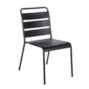 Chaise de jardin en métal Belleville noir