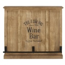 Bar Germain 1 porte en bois de manguier massif et métal noir