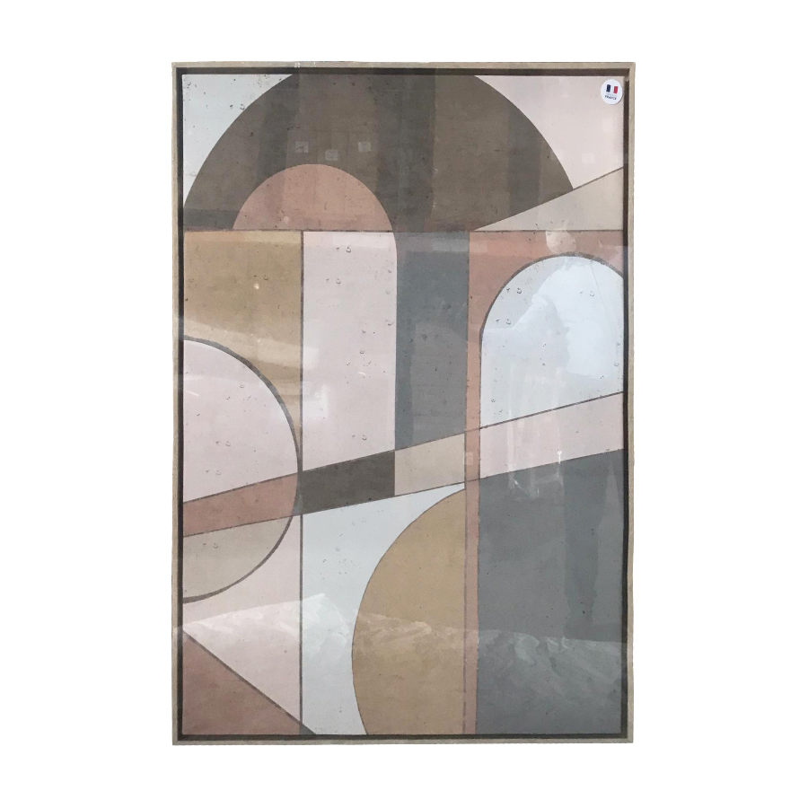 Toile Cardioïde encadrée en caisse naturelle