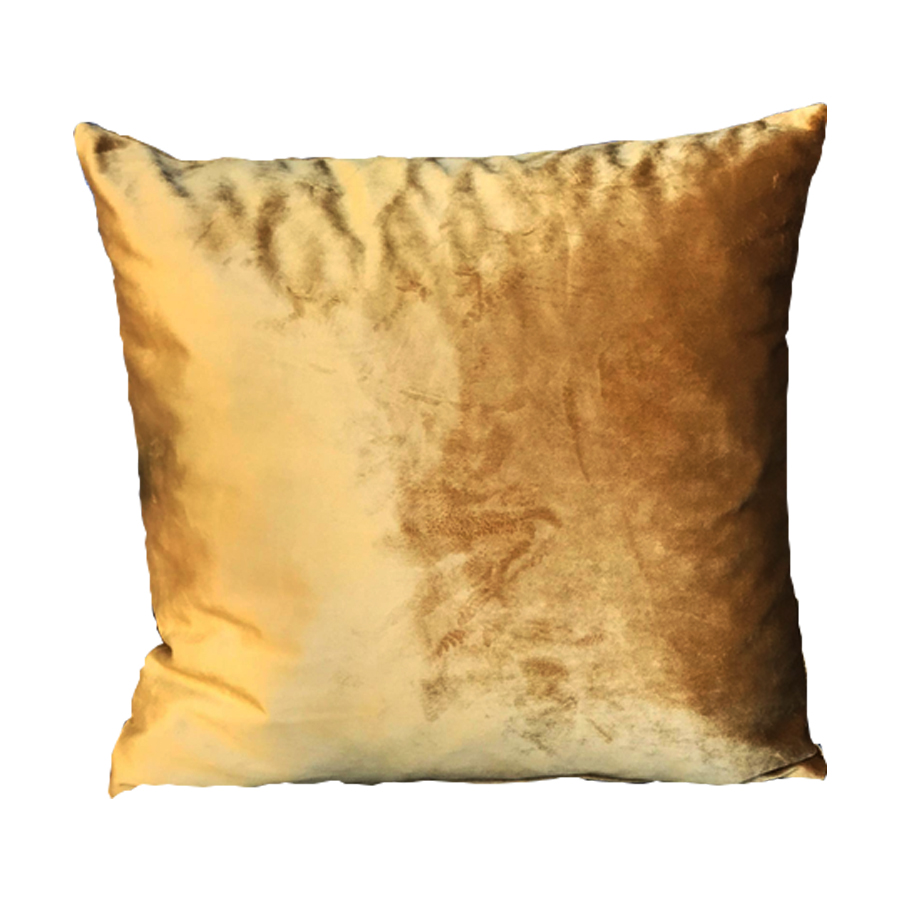 Coussin Mireille en velours ocre