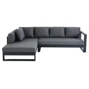 Salon de jardin Thetis 4/5 places en aluminium noir