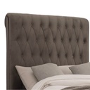 Tête de lit Elegant en velours beige capitonné