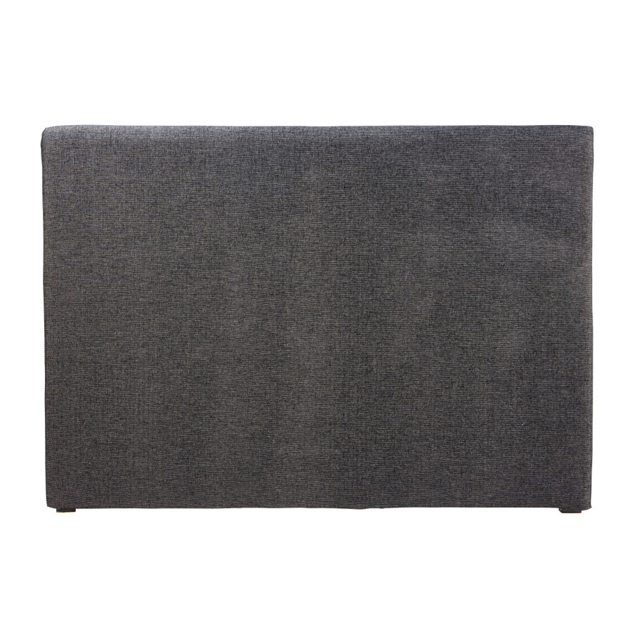 Housse Morphee pour tête de lit en lin chenille, coloris gris carbone
