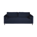 Canapé convertible Olivia 3/4 places en velours bleu nuit