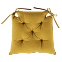 Galette de chaise Rommie ocre en coton