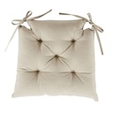 Galette de chaise Rommie beige en coton