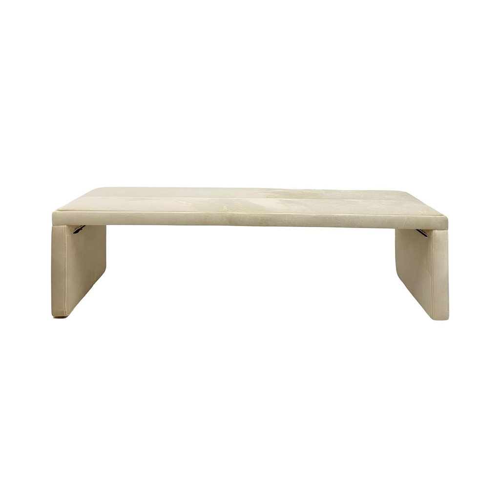 Banquette Ivana en velours beige