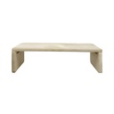 Banquette Ivana en velours beige