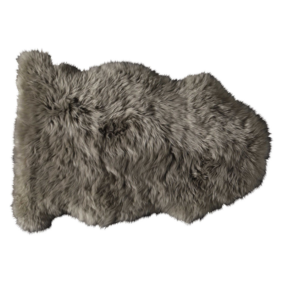 Tapis en peau de mouton beige