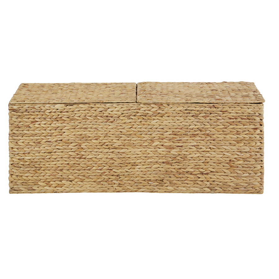Malle Paulu avec couvercle en jacinthe d'eau beige