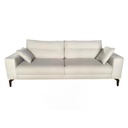 Canapé clic-clac Amelia 3 places en tissu beige clair