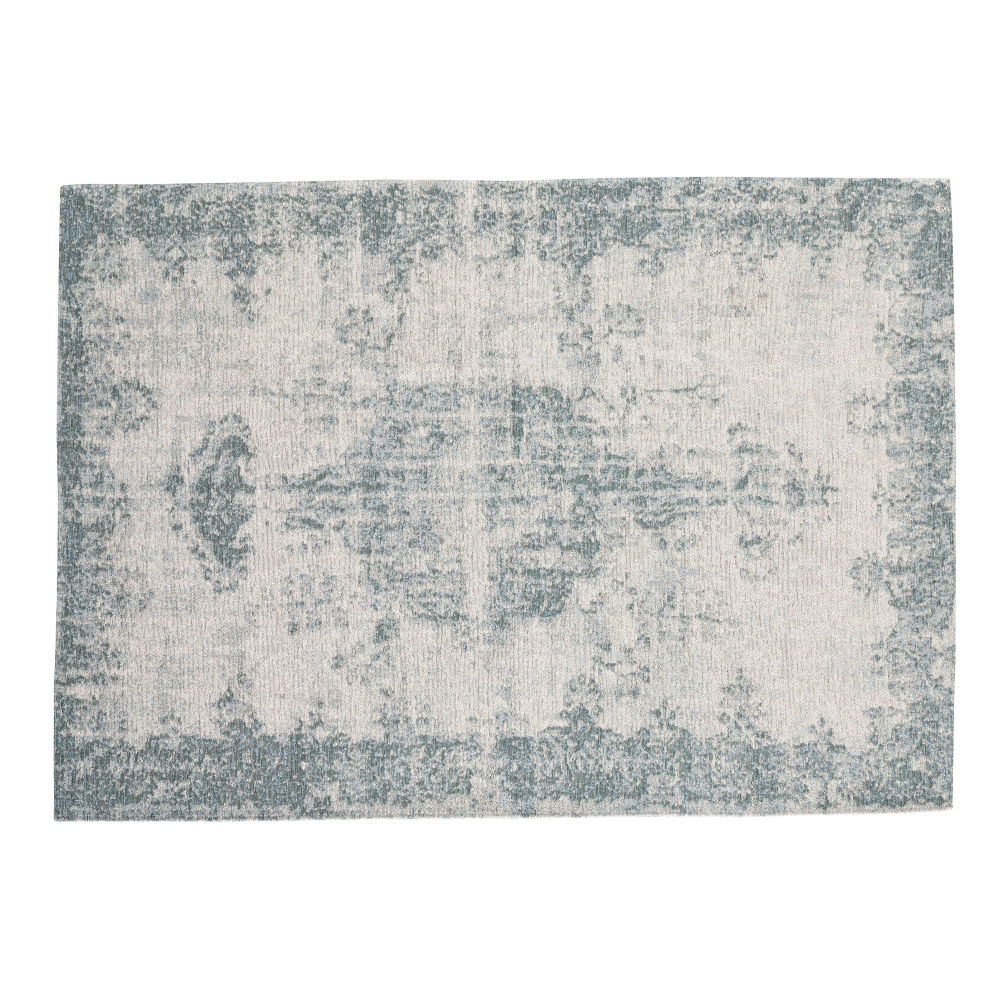 Tapis vintage Villandary bleu résistant