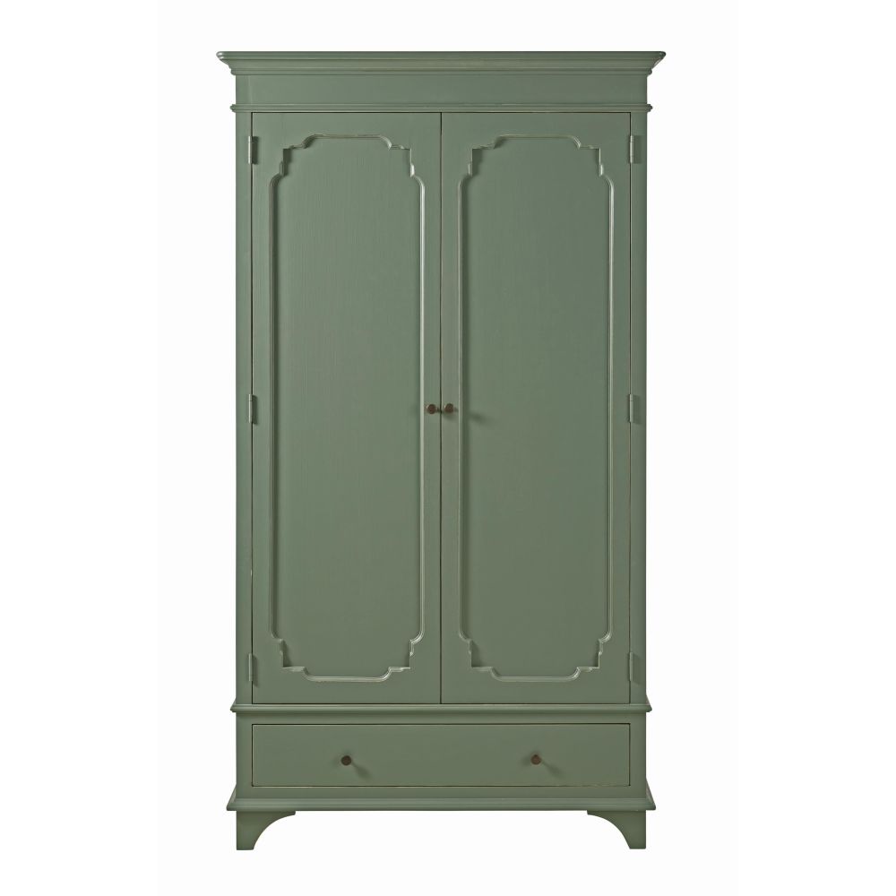 Armoire Selena 2 portes, 1 tiroir vert kaki