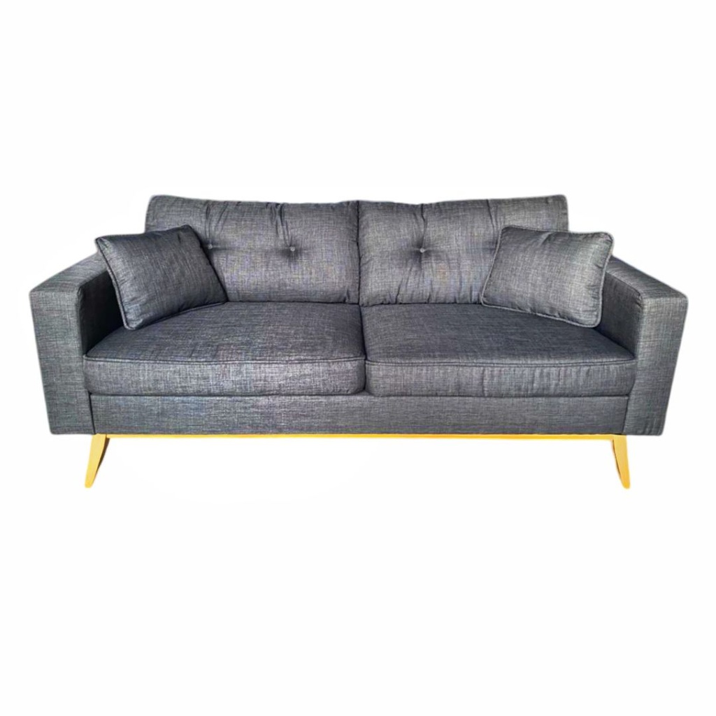Canapé Brooke style scandinave 3 places gris anthracite