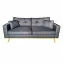 Canapé Brooke style scandinave 3 places gris anthracite