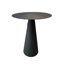 Table d'appoint Inno noir en fer forgé et plateau rond en métal