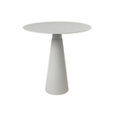 Table d'appoint Inno gris clair en fer forgé et plateau rond en métal