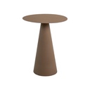 Table d'appoint Inno marron en fer forgé et plateau rond en métal