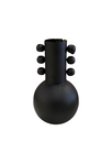 Vase muse en métal noir mat