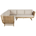 Canapé d'angle de jardin Nairobi en résine tressée 5 places