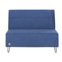 Banquette connectée professionnelle Lyanna 2 places bleue