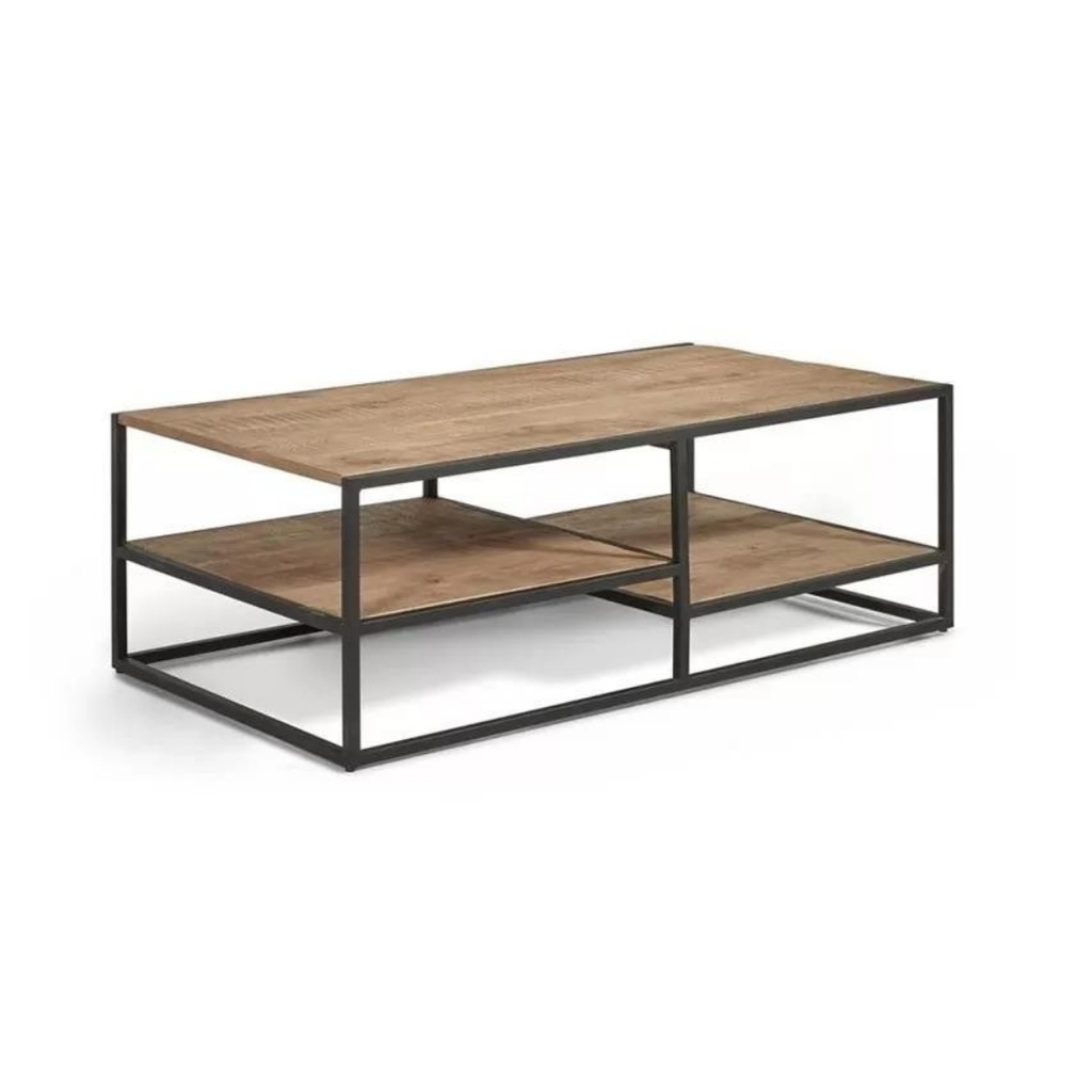 Table basse Madurai en manguier et métal