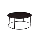 Table basse Sienna en marbre noir et métal noir