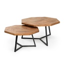 Lot de 2 tables basses Tamaris en bois de manguier et métal