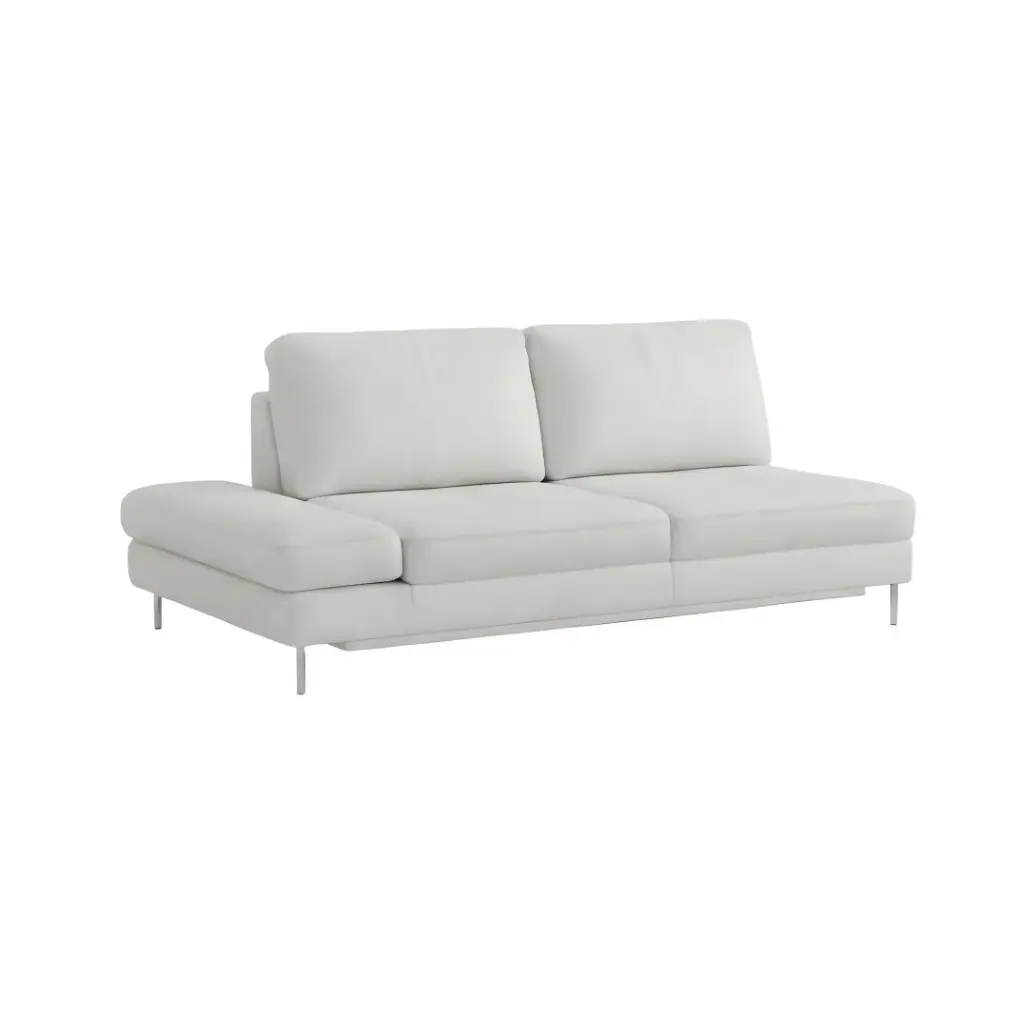 Banquette Geller 2/3 places en textile enduit blanc