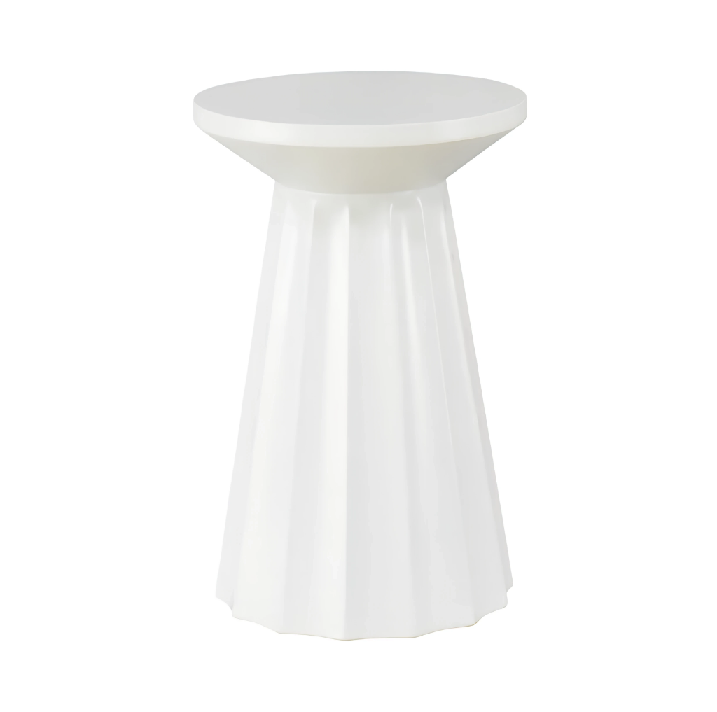 Table d'appoint  Lilou en métal blanc