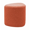 Tabouret Eve en tissu bouclette rouille