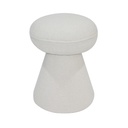 Tabouret Edouard en tissu boucle naturel