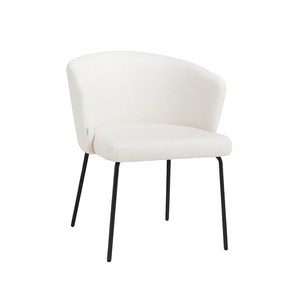 Fauteuil de table Gala en tissu beige