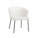 Fauteuil de table Gala en tissu beige