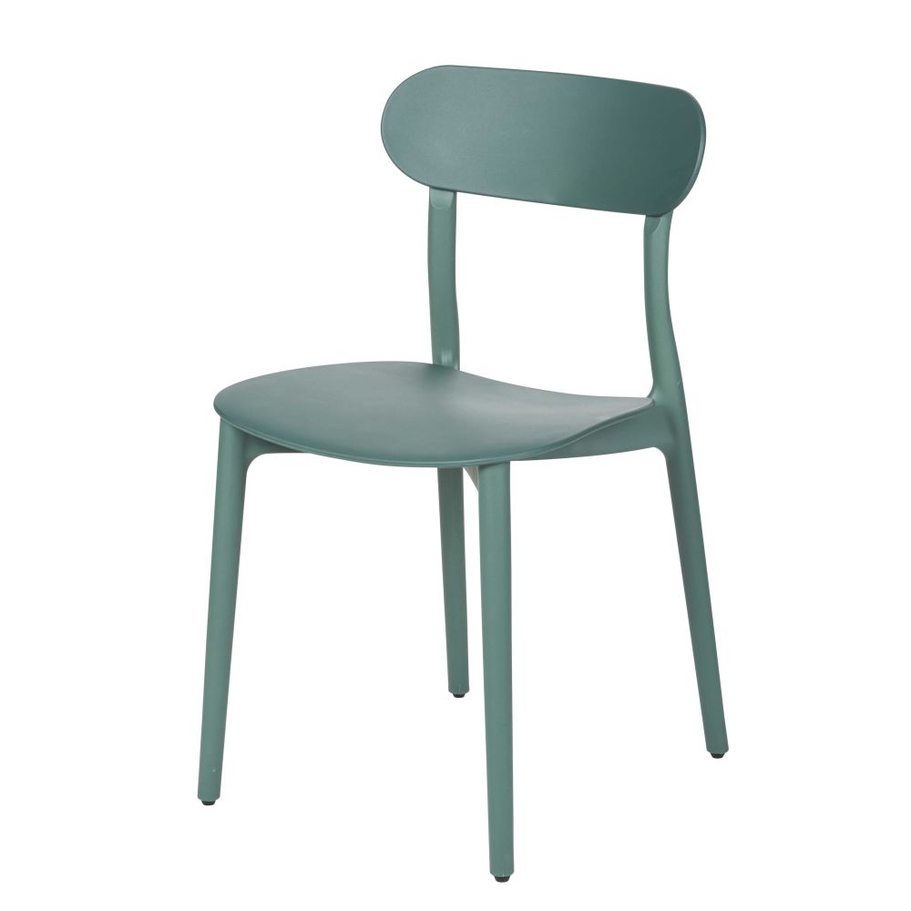Chaise Eve design en polypropylène vert foncé
