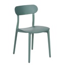 Chaise Eve design en polypropylène vert foncé