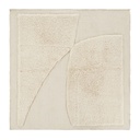 Tapis Anaya tissé en laine écru motif tufté