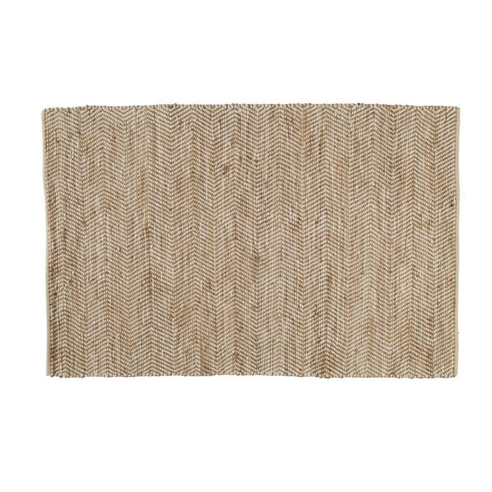 Tapis Barcelone en coton recyclé et jute tissé