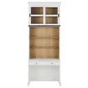 Bibliothèque bureau Versailles en bois bicolore